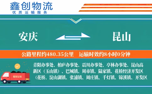 安庆到昆山物流公司