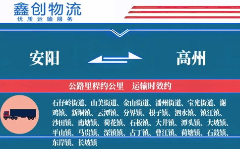 安阳到高州物流公司