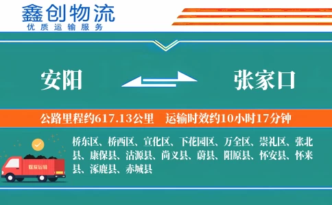 安阳到张家口物流公司