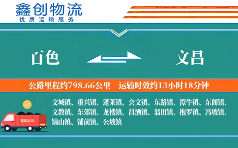 百色到文昌物流公司