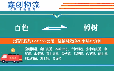 百色到樟树物流公司