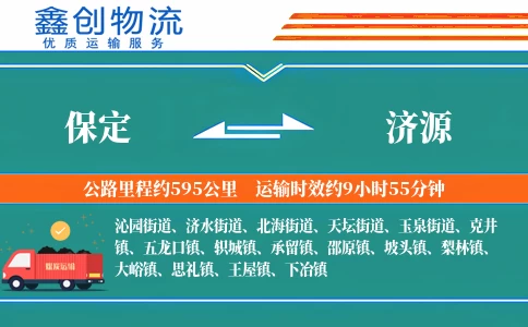 保定到济源物流公司