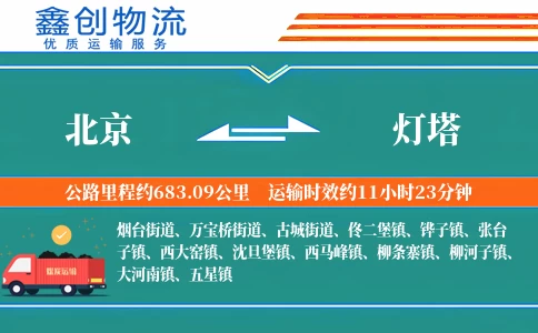 北京到灯塔物流公司