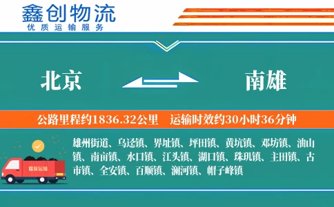 北京到南雄物流公司