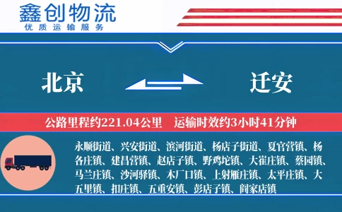 北京到迁安物流公司