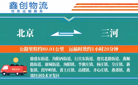 北京到三河物流公司