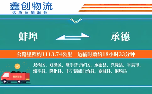 蚌埠到承德物流公司