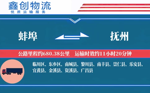 蚌埠到抚州物流公司