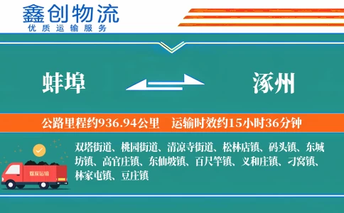 蚌埠到涿州物流公司