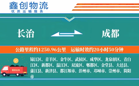 长治到成都物流公司