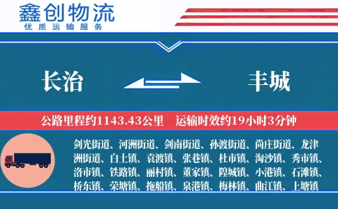 长治到丰城物流公司