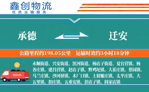 承德到迁安物流公司