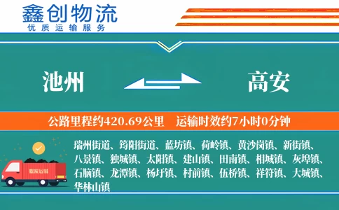 池州到高安物流公司