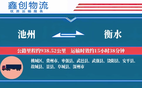 池州到衡水物流公司