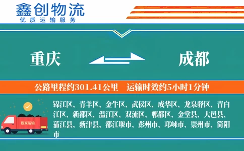 重庆到成都物流公司