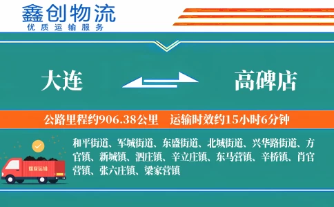 大连到高碑店物流公司