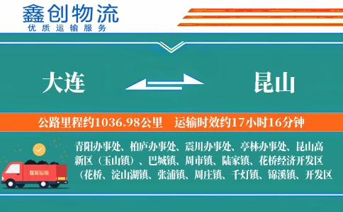 大连到昆山物流公司