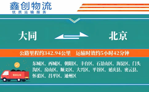 大同到北京物流公司