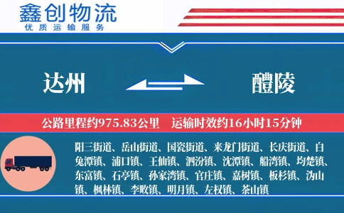达州到醴陵物流公司