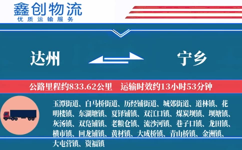 达州到宁乡物流公司