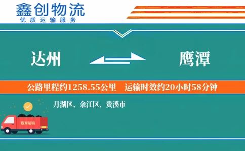 达州到鹰潭物流公司