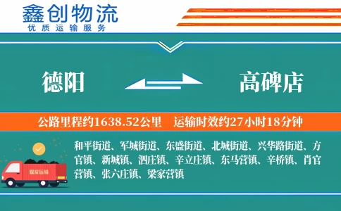 德阳到高碑店物流公司