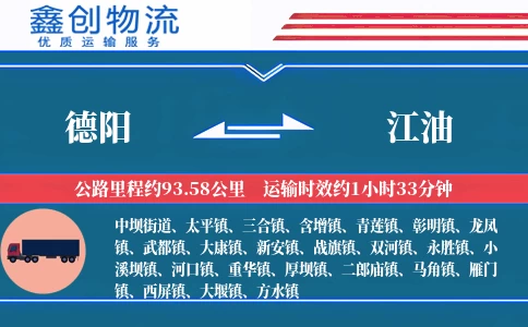 德阳到江油物流公司