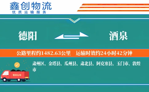 德阳到酒泉物流公司