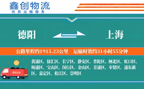 德阳到上海物流公司