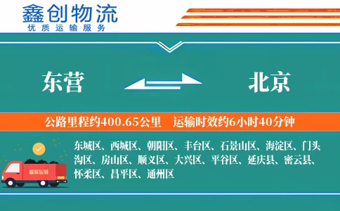 东营到北京物流公司