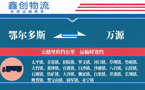 鄂尔多斯到万源物流公司