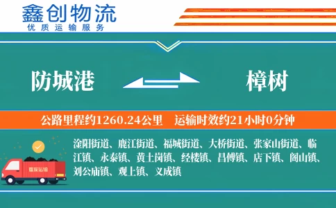 防城港到樟树物流公司