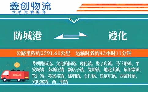 防城港到遵化物流公司