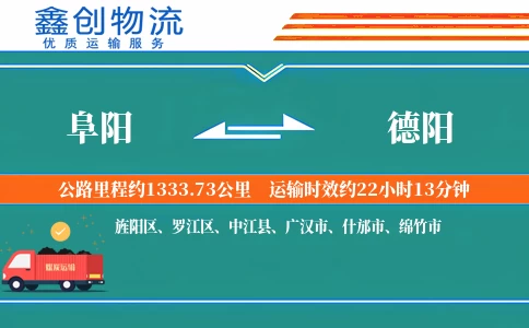 阜阳到德阳物流公司