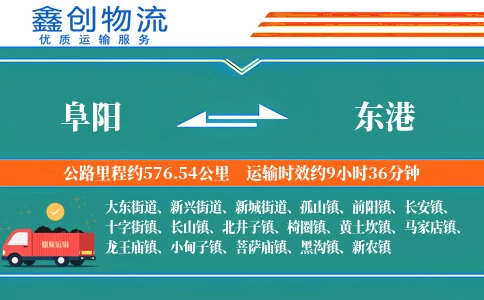 阜阳到东港物流公司