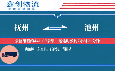 抚州到池州物流公司