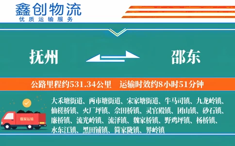 抚州到邵东物流公司