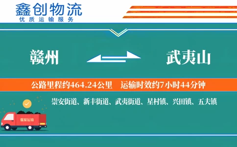 赣州到武夷山物流公司