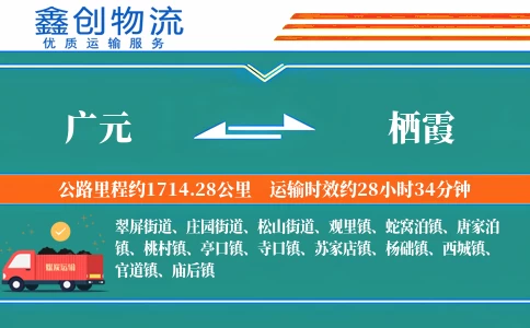 广元到栖霞物流公司