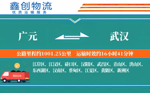 广元到武汉物流公司