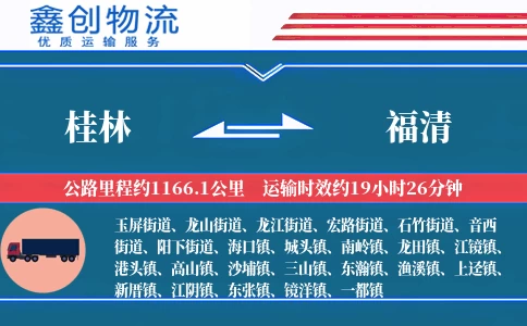 桂林到福清物流公司
