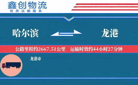 哈尔滨到龙港物流公司