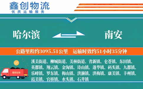 哈尔滨到南安物流公司