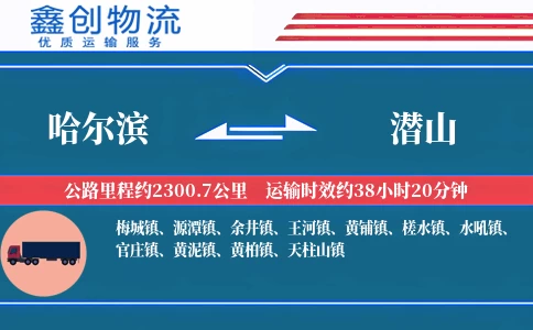 哈尔滨到潜山物流公司