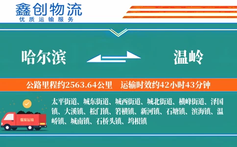 哈尔滨到温岭物流公司