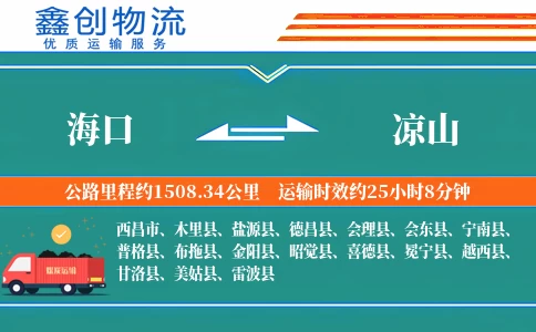 海口到凉山物流公司