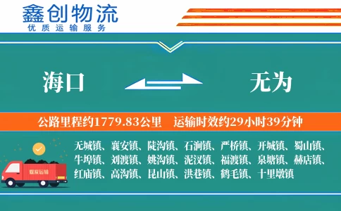 海口到无为物流公司