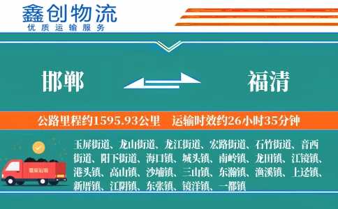 邯郸到福清物流公司