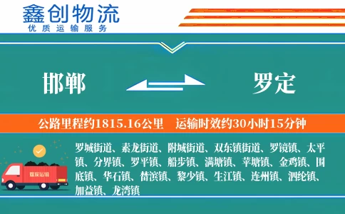 邯郸到罗定物流公司