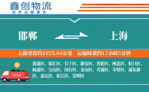 邯郸到上海物流公司
